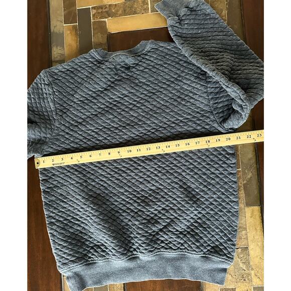 J. Crew Women's Quilted Diamond Sweatshirt Blue-Gray Size M - Picture 4 of 8